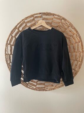 Black Guess Cropped Sweatshirt